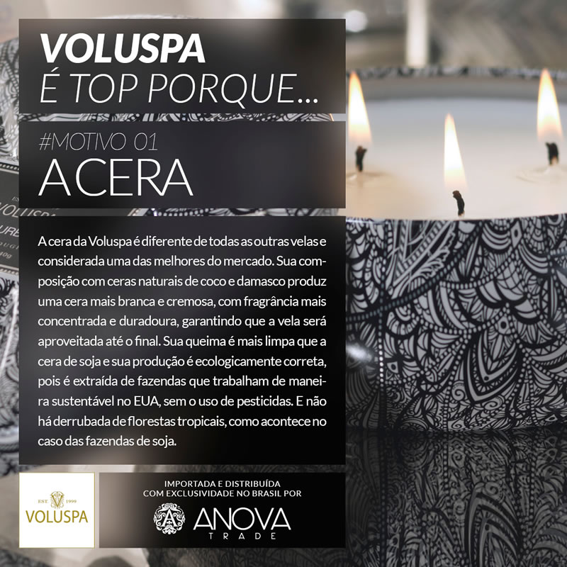 Cinco motivos que fazem a Voluspa ser uma marca TOP