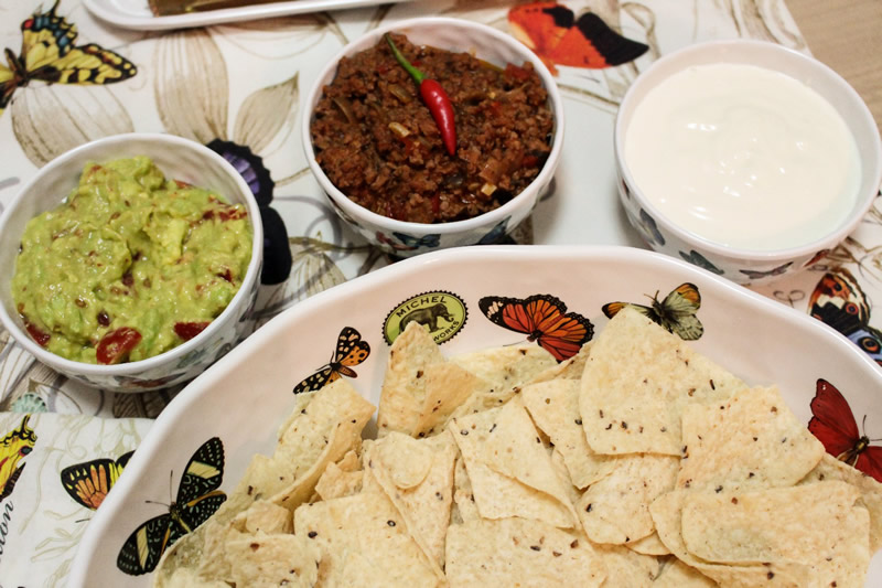 Receitas de comida mexicana e as borboletas da Michel Design Works