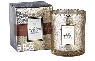 Velas Voluspa Gilt Pomander & Hinoki - Japonica