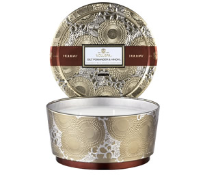 Velas Voluspa Gilt Pomander & Hinoki - Japonica