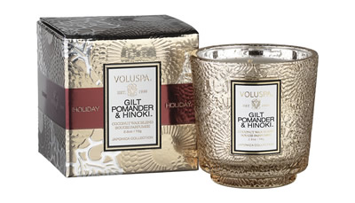 Velas Voluspa Gilt Pomander & Hinoki - Japonica